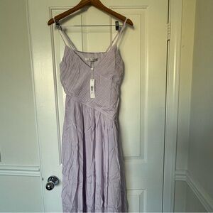 Trina Turk Women's Cherry Grove Maxi Asymmetrical Dress Lilac Breeze Rayon M NWT
